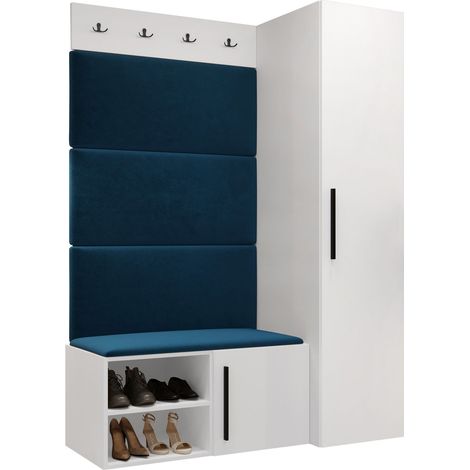 Conjunto para recibidor Nitos II, Manila 26, 191x124x50cm, Tapiz, Aglomerado laminado, Montada en la pared, Colocada