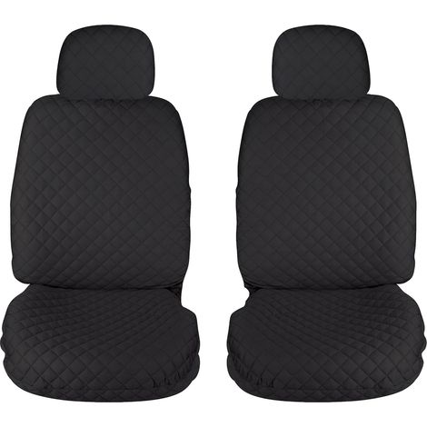 Lupex shop - Coprisedili auto universali, mod. A22, anteriori e posteriori (Set 2pz Anteriori) - colore Nero