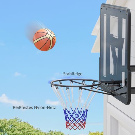Panier de basket mural, filet résistant à la déchirure, solide et résistant aux intempéries, pour intérieur et extérieur, Noir (1/3)