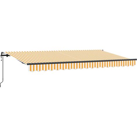 Toldo Retráctil Amarillo y blanco 350 x 200 cm vidaXL (1/5)