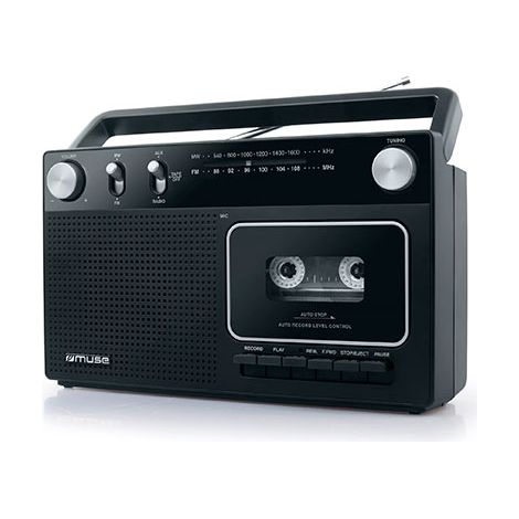 Radio casete FM/MW - Grabadora portátil - Negro - Muse (1/4)
