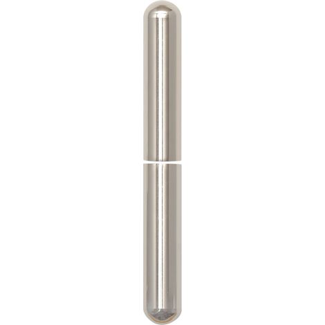 Zierhülse aus Aluminium  Aufsteckhülse vernickelt für Einbohrbänder  Band ø 15mm, Bandhöhe 112mm, oben + unten