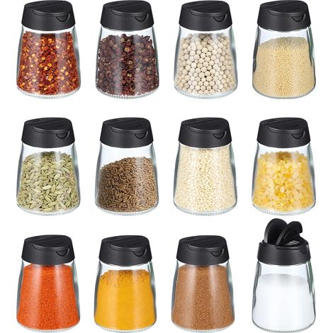 Lot de 12 pots à épices avec double couvercle, 150 ml (1/5)