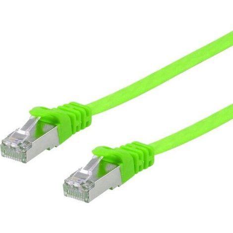 LATIGUILLO APANTALLADO CAT.6A U/FTP PLANO LSOH 0.5M COLOR VERDE EQUIP 607647 (1/3)