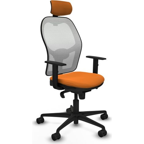 Sedia Ufficio con Poggiatesta Jorquera Piqueras y Crespo 1D036N2 Arancio (1/5)