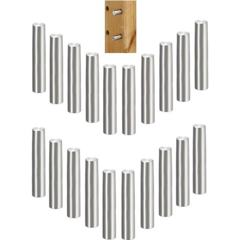 Cyclingcolors – 20x taquet étagère universel acier tenon 5mm x 24mm – Support meuble placard armoire – Pour rangée de trous 5mm