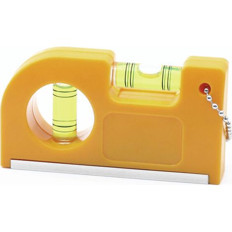 Niveau magnétique de poche 1 pièce, jaune, outil de mesure, niveau, mini, portable, magnétique (1/5)