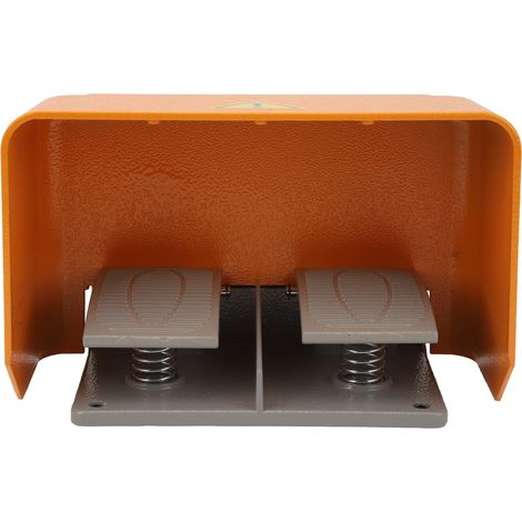 Pédale double action mécanique automatique à pied avec couvercle de protection, commutateur momentané de puissance 220V, interrupteur double pour usage professionnel. (1/5)