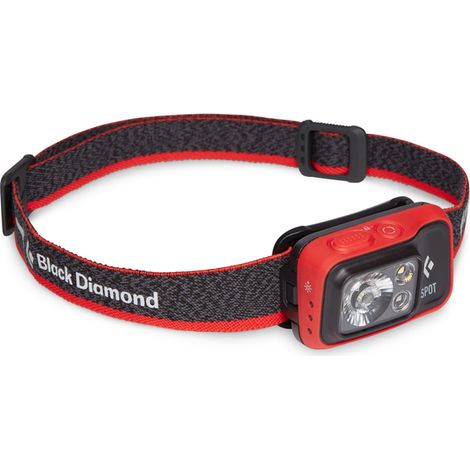 Black Diamond Spot 400Lampe de poche noire et rouge withheadband LED