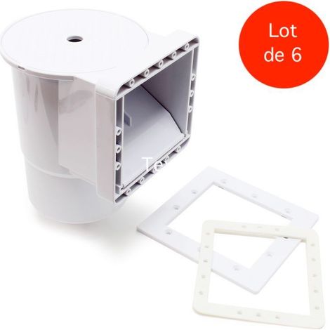 6 Écumeurs, Skimmers Piscines Avec embouts, buse et panier
