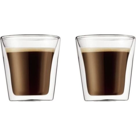 Set 2 verres - BODUM - Canteen - Double paroi - 0.1 l - Transparent (1/3)