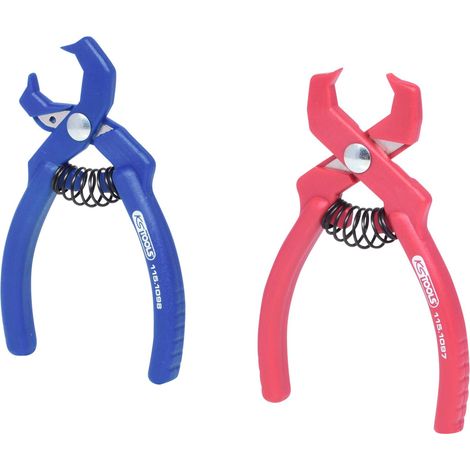 Kstools – Jeu de 2 pinces à clips en plastique – Ouverture automatique – Coudée et droite – Pour démontage agrafes PVC (1/5)