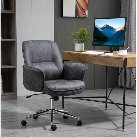 Sedia ufficio ergonomica regolabile grigio scuro OKMYHOME (1/3)