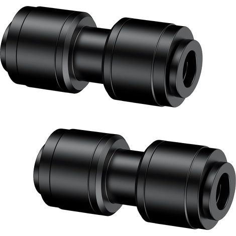 Lot de 15 raccords à visser pour tuyau de 6,35 mm, connecteur Push-to-Fit 2 voies, raccords droits, pièces d'irrigation goutte à goutte anti-goutte (1/5)