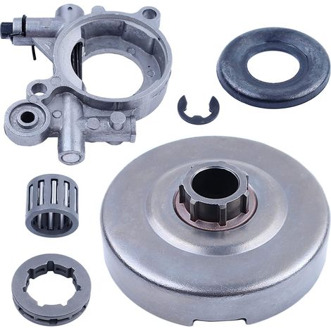 Kit de pompe à huile pour tambour d'embrayage 3/8" pour CS 2166 2172 2071 2165 2163 2063 2065 pour tronçonneuse, tambour d'embrayage, rondelle d'embrayage, roulement d'embrayage, pignon de jante, circ (1/5)