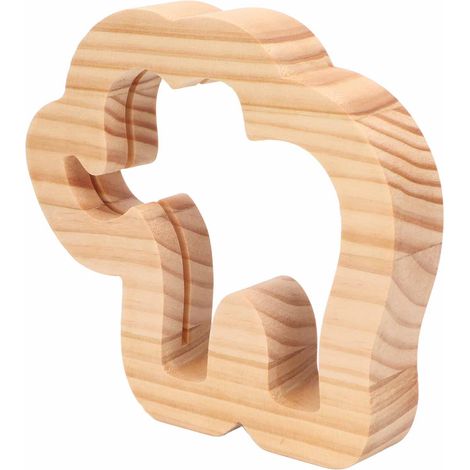 Lampe de table en bois sculpté en forme d'éléphant, ampoule LED creuse alimentée par USB de 3,3 W, veilleuse adaptée au bureau et à la chambre. (1/5)