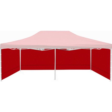 Aga Seitenwände für Verkaufsstand 3x6m Rot