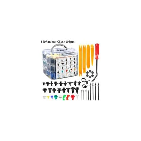 Confezione da 925 clip a rivetto in nylon – Fissaggio universale per pannelli delle portiere – Scatola di stoccaggio inclusa – Compatibile con GM, Ford, Toyota, Honda (1/4)