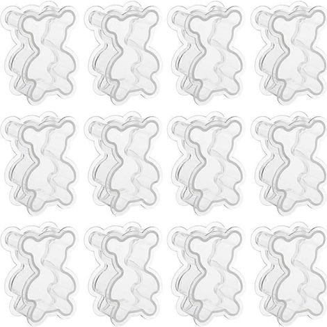 Lot de 12 boîtes à goûter transparentes pour enfants, idéales pour les bonbons et autres friandises de mariage. (1/2)