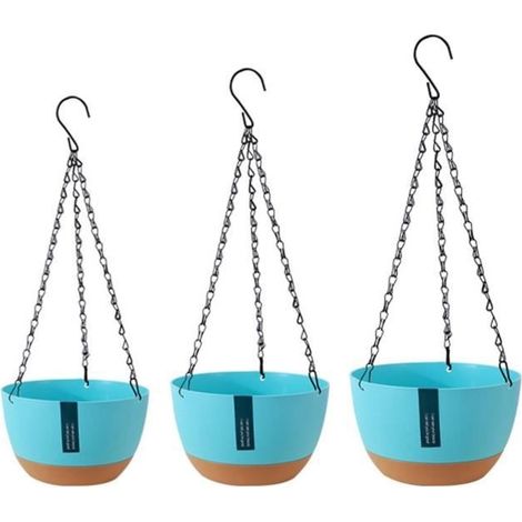 Pot de plantes suspendu - MOTHINESSTO - Double chaîne - 5 couleurs - Design minimaliste - Plateau amovible (1/4)