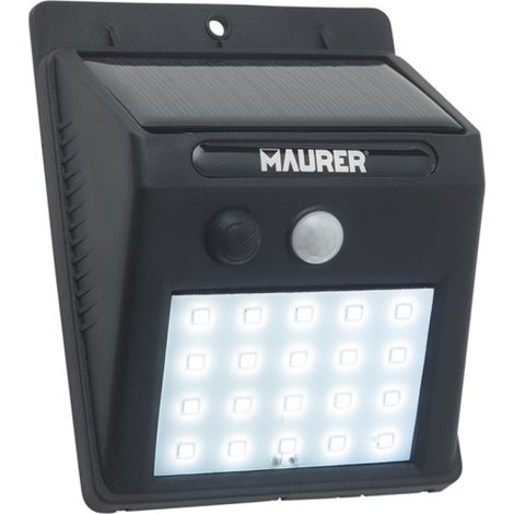 LAMPADA SOLARE  20LED 200LUMEN C/SENS. CREPUS.-MOVIMENTO IP65 MAURER