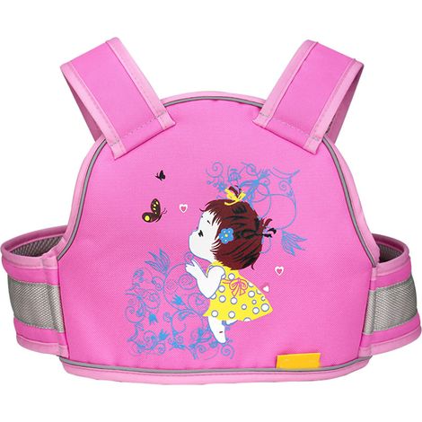 Sangle harnais de sécurité enfant pour moto électrique, ceinture anti-chute pour voiture à batterie, protection bébé fille rose (1/5)