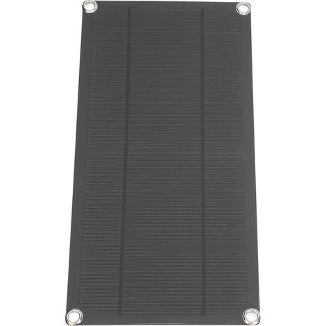 Panneau solaire monocristallin 10W 18V photovoltaïque flexible pour maison auto bateau 12V avec ventouses chargeur alligator mousquetons (1/5)