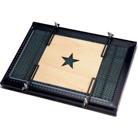 Table de travail pour découpe laser en acier haute résistance, plateforme de gravure avec serre-joint 380x284x22mm (1/5)