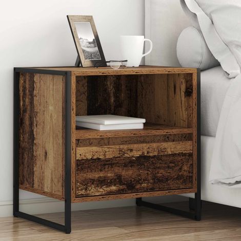 Nachttisch Altholz 50 x 39,5 x 50 cm Holzwerkstoff
