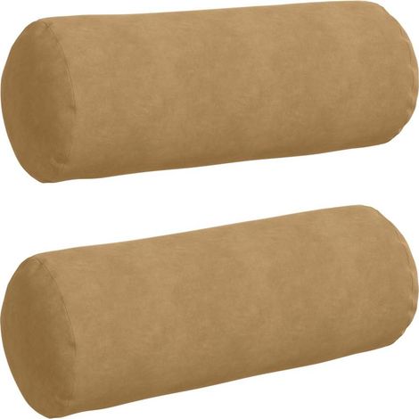 Maison Exclusive - Cuscini a rullo 2 pcs Marrone Ø 25 x 70 cm Tessuto in Cords