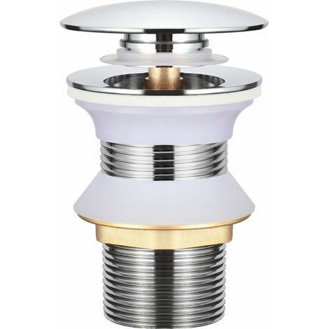 Bonde de Lavabo Pop Up Bonde Automatique Système de Vidange en Laiton Bouchon de Vidange Éjectable Bonde D'Écoulement Universel (1/5)