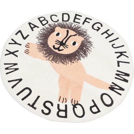 Alfombra redonda con diseño de animales, antideslizante, con dibujos animados, para niños, ideal para la sala de lactancia (Tipo A) (1/2)