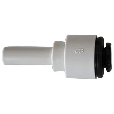 Riduzione in acetale grigio, gambo liscio da 1/4, per tubo da 6mm