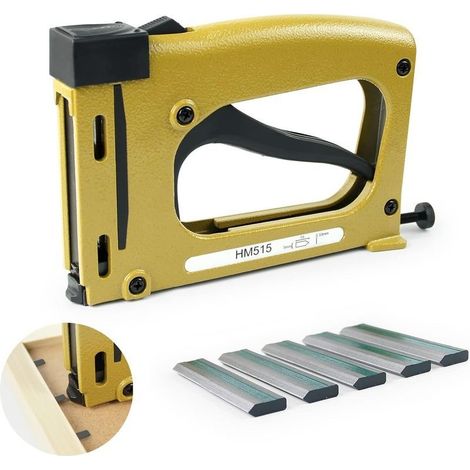 Cloueur manuel à pointes flexibles – 1 000 pointes incluses – Pour bois dur, pin, chêne – Réglage de profondeur facile - HM515 (1/5)