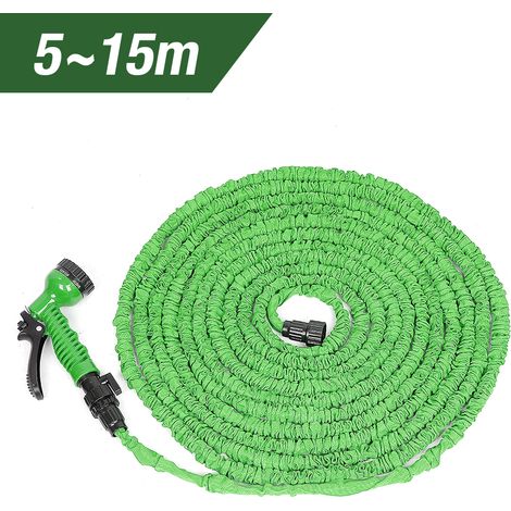 Manguera Extensible Riego 5 a 15 Metros Con Pistola De 7 Posiciones—WYCTIN