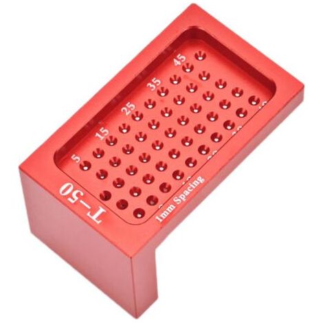 Outils de précision pour le travail du bois, mesure des trous en alliage d'aluminium, règle de positionnement du trou mesure métrique, marquage de type T, outil de menuiserie pour menuiserie à (1/4)