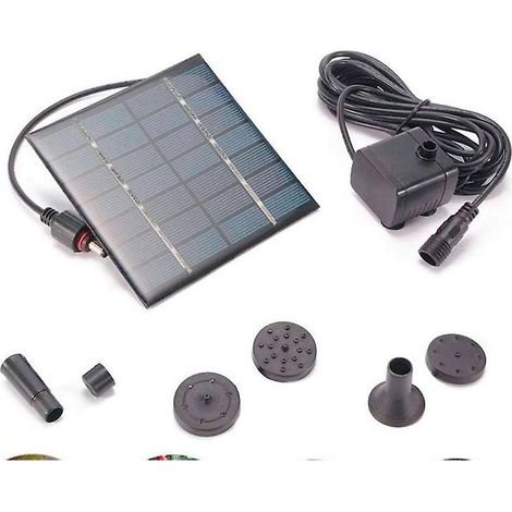 Fontaine solaire, pompe à eau solaire sans batterie ni électricité pour la décoration de bassin/piscine/jardin 1111 cm (1/5)