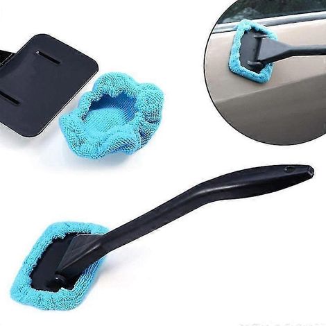 Outil de lavage et de nettoyage de voiture avec long manche, kit de nettoyage de vitres auto (1/4)