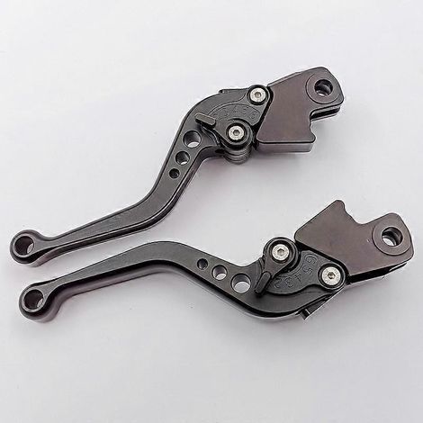 Guidon modifié en alliage d'aluminium avec frein et embrayage hydrauliques (tige courte, noir) pour motos BMW K1600 HP2 Enduro (1/5)