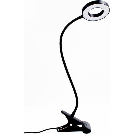 SABIR USB Lampe de Bureau à Pince, 3 Modes d’Éclairage &10 Niveaux de Luminosité Lampe Bureau Led USB, Dimmable USB Clip Lampe de Chevet, Flexible à 360°Lampe Lecture pour Lire au Lit (1/5)