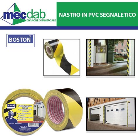 1ROTOLO NASTRO SEGNALETICO ADESIVO giallo/nero (1/4)