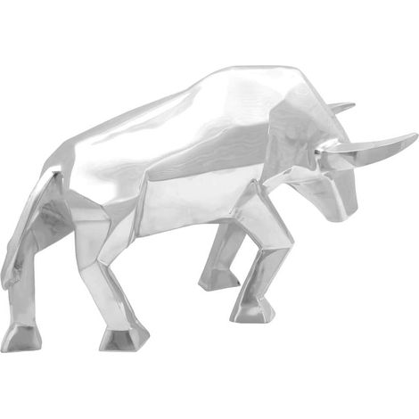 Sculpture de taureau Argent 74 x 23 x 39 cm Aluminium CFW352174 (1/5)