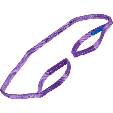 KesTek Hebeband mit Schlaufen 1 t, 2 m, Hochlast-Hebeband, Polyester-Gurt