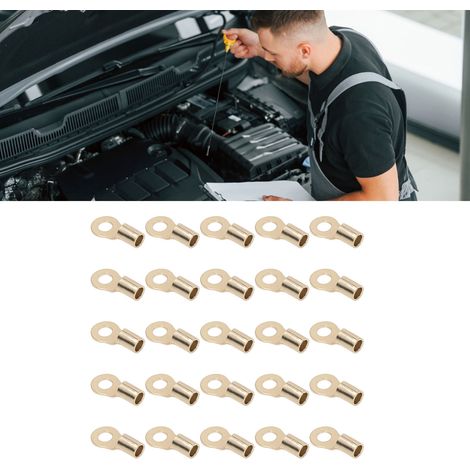 25 cosses à anneau de 8 mm, 6 GA, à contact en cuivre pur MO-600R (1/5)