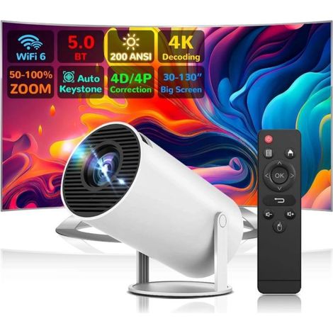 Filiyano – Projecteur 5G 4 K de , LED HD intelligente, WiFi, Bluetooth, HDMI, USB, Android, home cinéma[ch] (1/3)