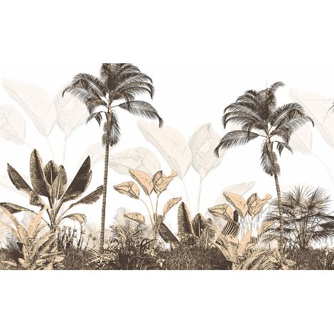 Papier peint panoramique - Plantes Tropicales - 412 cm x 255 cm (1/2)