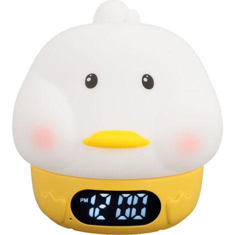 Wiederaufladbarer, farbenfroher Silikon-Nachtlichtwecker mit Timer und 2 Alarmeinstellungen für das Schlafzimmer (1/5)