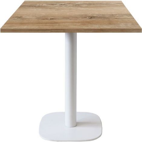 Table 70 x 70 cm - modèle Round pied blanc chêne slovène