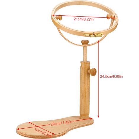 Stickrahmen aus Holz, verstellbarer Stickrahmen für Kreuzstich und Nähzubehör (1/5)