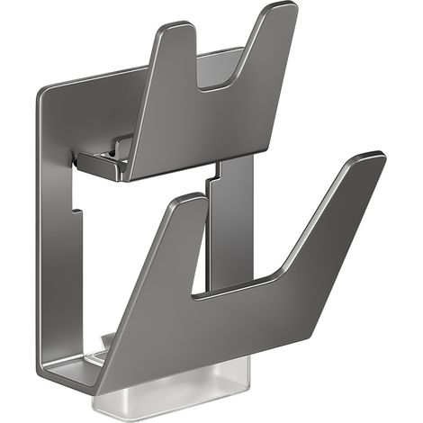 Support mural pour couvercles de casserole avec plateau d’égouttage, double étagère pour armoire, gris (1/5)